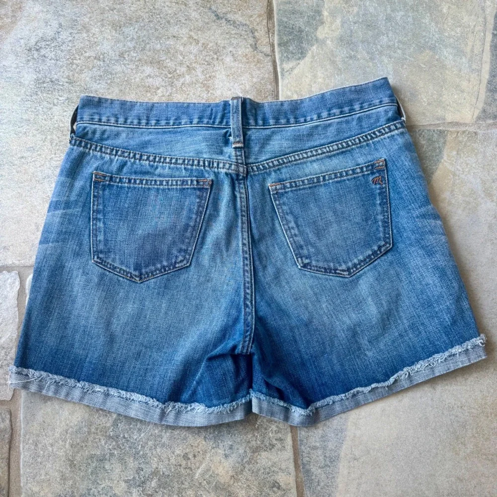 Madewell 2015 Denim Shorts Size 26‎ High Rise Vintage Wash Stretch Blue Jean